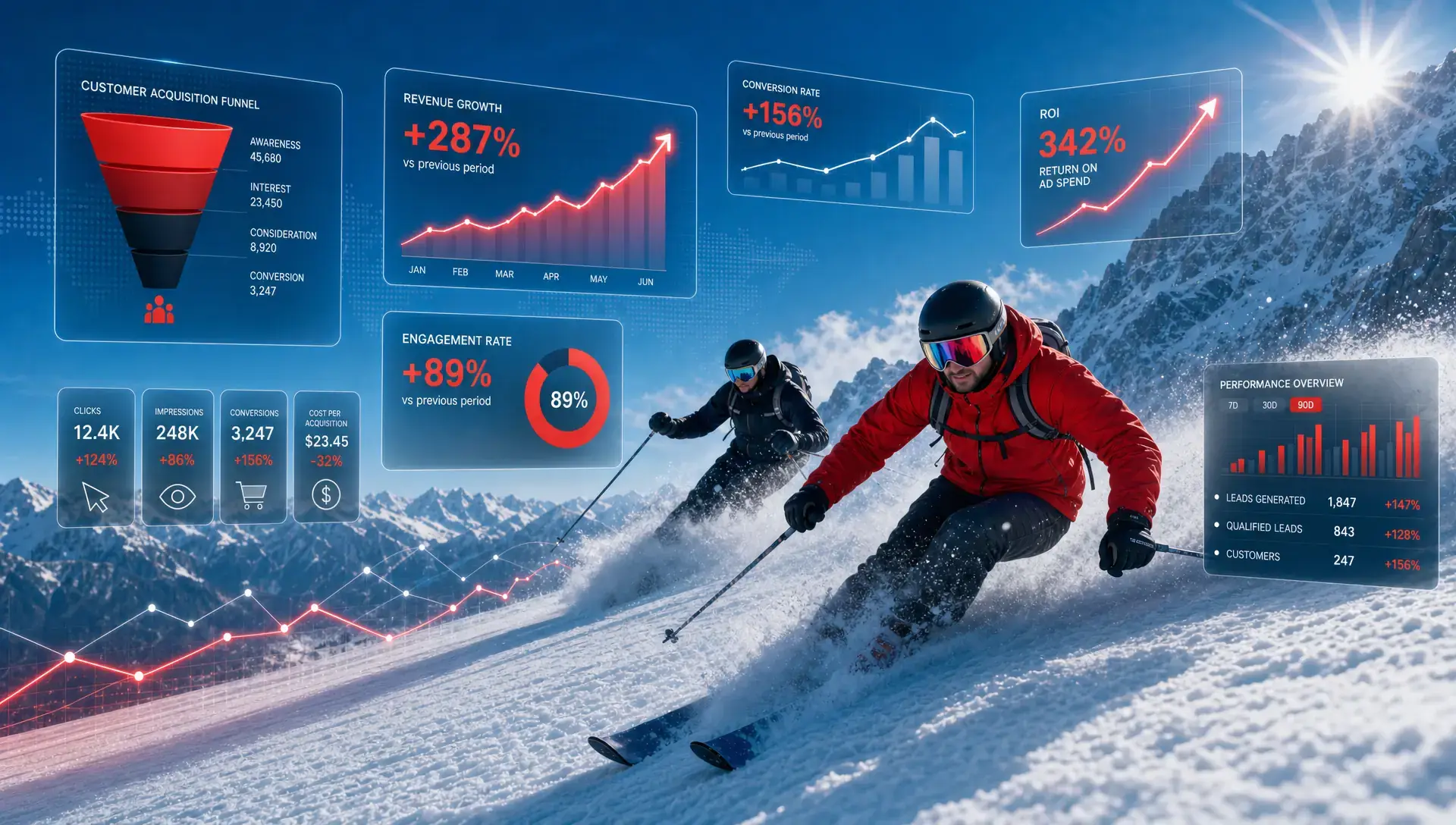 Performance Marketing für Skiverleih und Skischulen